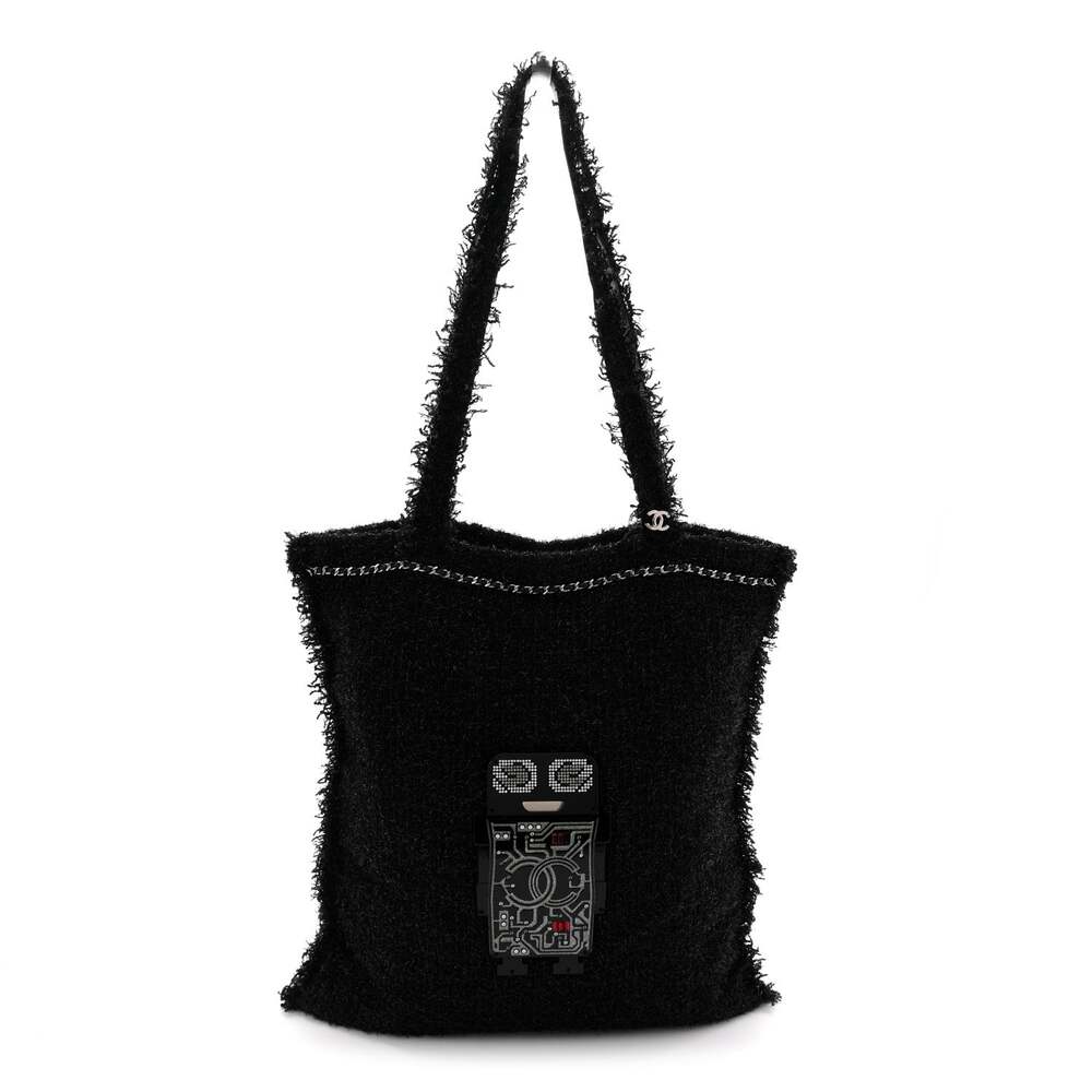 Chanel Tweed Resin Strass Large Robot #258352C12B